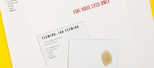 Moo réinvente les cartes de visite de Ian Fleming